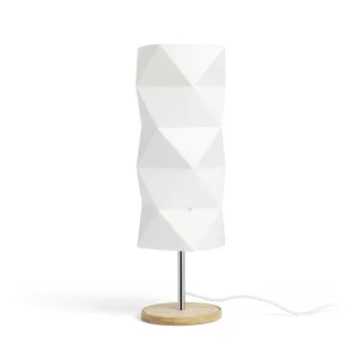 ZUMBA asztali lámpa  fehér PVC/fa/króm 230V LED E14 11W