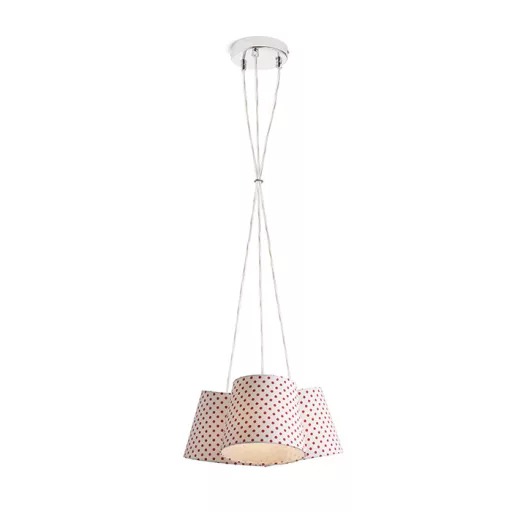 NANCY III závěsná bílá/červená 230V LED E14 3x11W