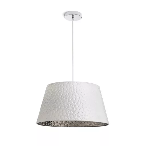BUCKY 40 závěsná bílá/šedá kov 230V LED E27 15W