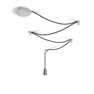   RENDL R13493 SPIDER lámpabúra, függesztő készlet fekete króm