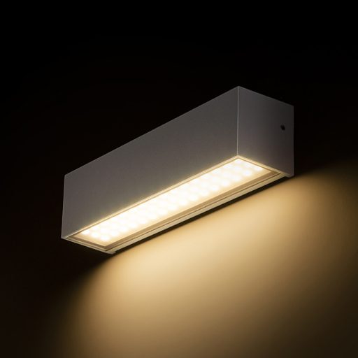 RENDL R13527 CAMARGUE LED kültéri lámpa, fel-le világító IP65 ezüstszürke szaténüveg