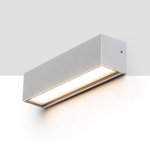 RENDL R13527 CAMARGUE LED kültéri lámpa, fel-le világító IP65 ezüstszürke szaténüveg