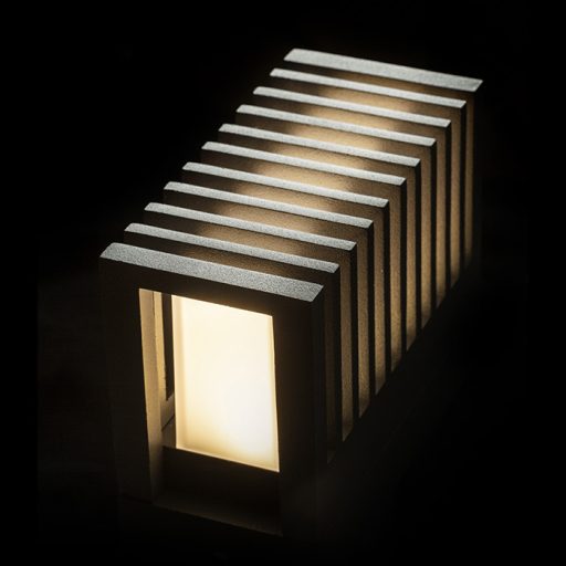 RENDL R13563 CLAIRE LED kültéri lámpa, szögletes fali IP54 antracit opálakril