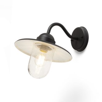   RENDL R13614 BEACON kültéri lámpa, fali IP44 fekete különleges üveg