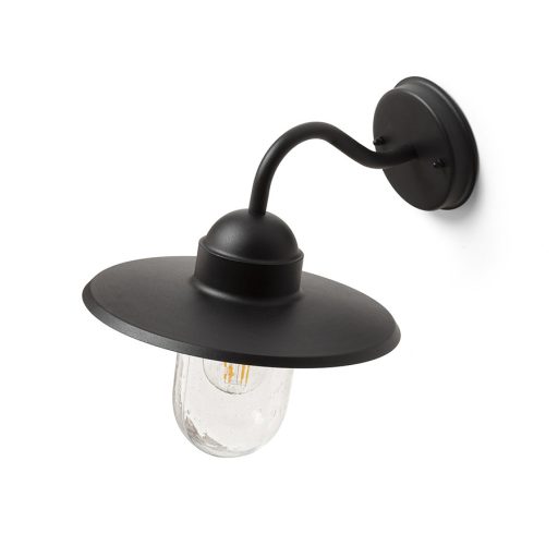 RENDL R13614 BEACON kültéri lámpa, fali IP44 fekete különleges üveg