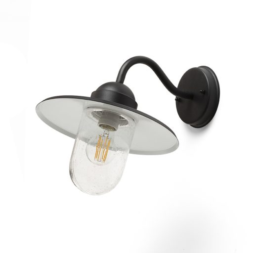 RENDL R13614 BEACON kültéri lámpa, fali IP44 fekete különleges üveg