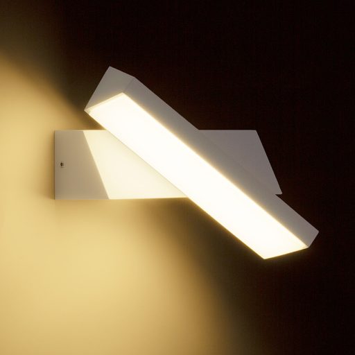 RENDL R13615 TWIST LED kültéri lámpa, fali irányított fényű IP65 fehér