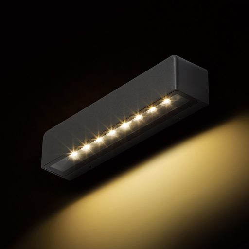 RENDL R13619 SAMPO LED kültéri lámpa, szögletes fali IP65 antracit