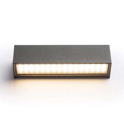 RENDL R13641 CAMARGUE LED kültéri lámpa, fel-le világító IP65 antracit szaténüveg