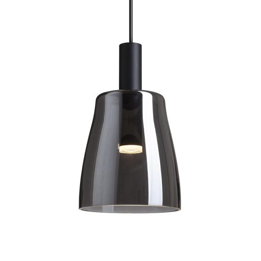 RENDL R13652 BELLINI LED függőlámpatest, üveg fekete füstüveg