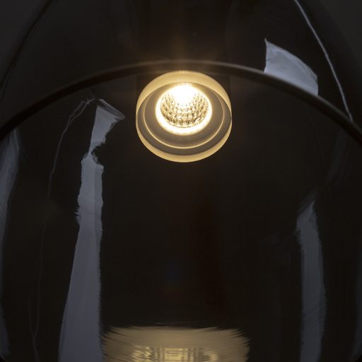 RENDL R13652 BELLINI LED függőlámpatest, üveg fekete füstüveg