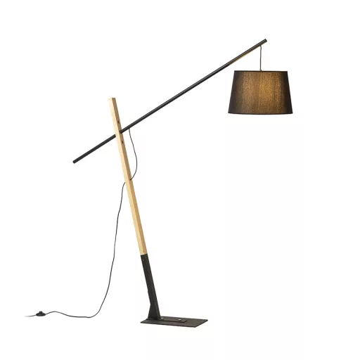 DANTE állólámpa fekete fa 230V LED E27 15W