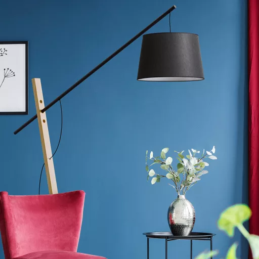 DANTE állólámpa fekete fa 230V LED E27 15W