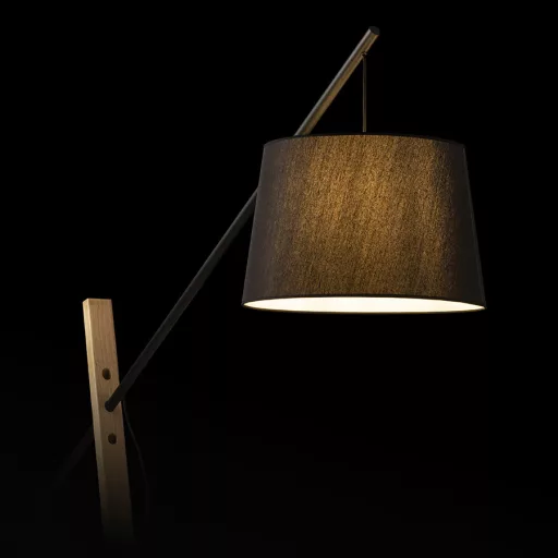 DANTE állólámpa fekete fa 230V LED E27 15W