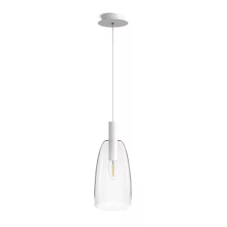 BELLINI L E14 závěsná bílá čiré sklo 230V LED E14 15W