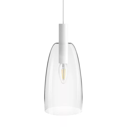 BELLINI L E14 závěsná bílá čiré sklo 230V LED E14 15W