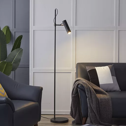 VARIA állólámpa fekete sárgaréz 230V LED GU10 9W