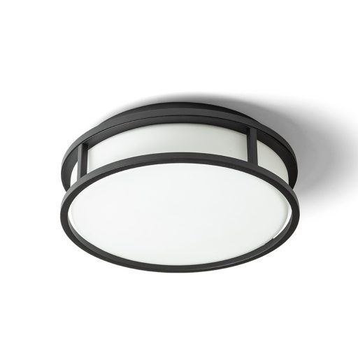 RENDL R13677 GRANDE LED felületre szerelhető lámpatest, fürdőszoba IP44 opálüveg/fekete