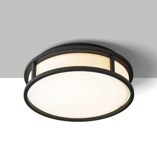 RENDL R13677 GRANDE LED felületre szerelhető lámpatest, fürdőszoba IP44 opálüveg/fekete