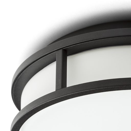 RENDL R13677 GRANDE LED felületre szerelhető lámpatest, fürdőszoba IP44 opálüveg/fekete