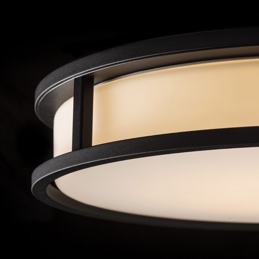 RENDL R13679 GRANDE LED felületre szerelhető lámpatest, fürdőszoba IP44 opálüveg/fekete