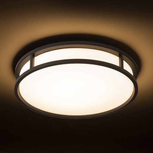 RENDL R13679 GRANDE LED felületre szerelhető lámpatest, fürdőszoba IP44 opálüveg/fekete