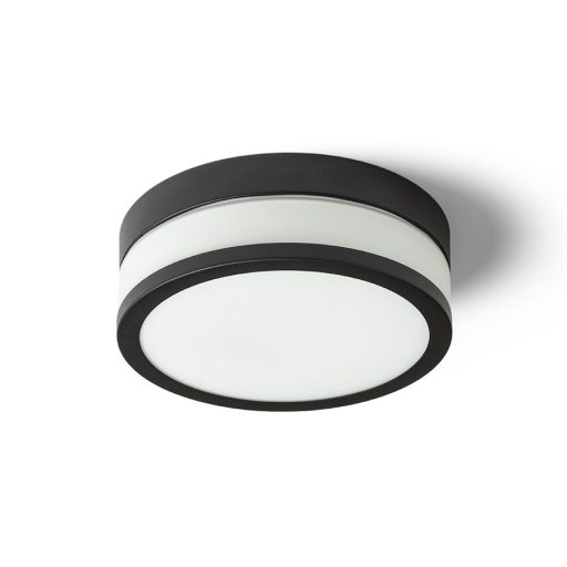 RENDL R13680 CIRA LED felületre szerelhető lámpatest, fürdőszoba IP44 opálüveg/fekete