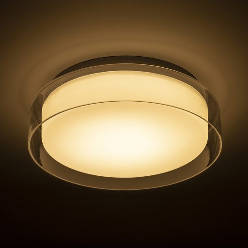 RENDL R13685 VENICE LED felületre szerelhető lámpatest, fürdőszoba IP44 átlátszó üveg/opálüveg/króm