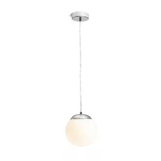   BOLLY 17 závěsná opálové sklo/chrom 230V LED E27 11W IP44