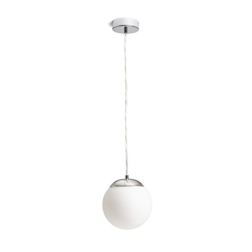 RENDL R13692 BOLLY függőlámpatest, gyengéd IP44 opálüveg/króm