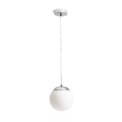 BOLLY 17 závěsná opálové sklo/chrom 230V LED E27 11W IP44