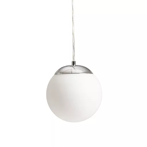BOLLY 17 závěsná opálové sklo/chrom 230V LED E27 11W IP44