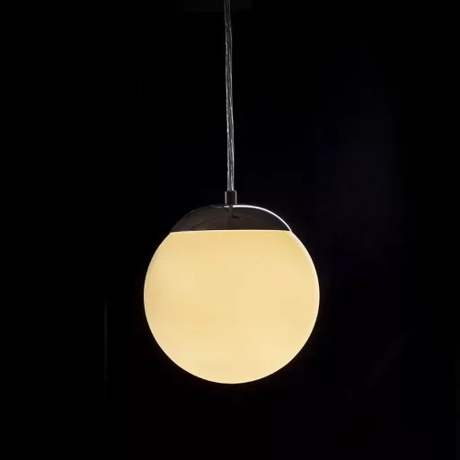 BOLLY 17 závěsná opálové sklo/chrom 230V LED E27 11W IP44