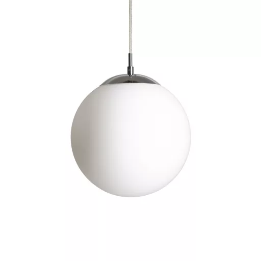 LUNA 25 závěsná opálové sklo/chrom 230V LED E27 15W