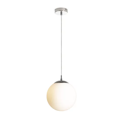 LUNA 25 závěsná opálové sklo/chrom 230V LED E27 15W