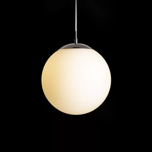 LUNA 25 závěsná opálové sklo/chrom 230V LED E27 15W