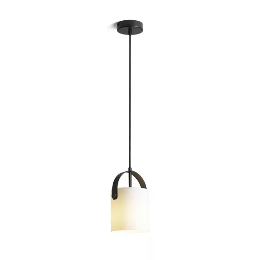 JULIETTA 16 závěsná opálové sklo/černá 230V LED E27 15W