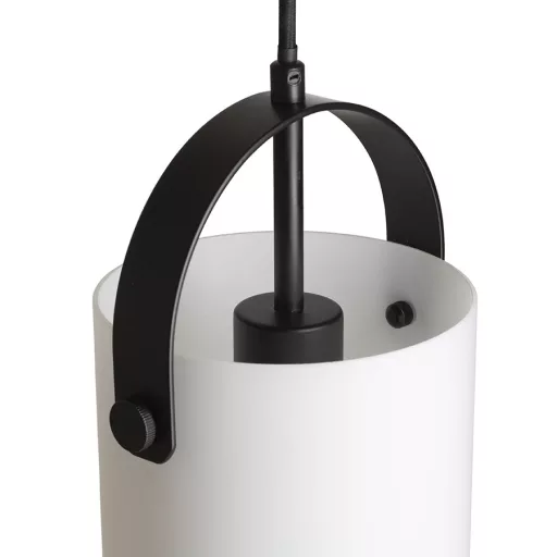JULIETTA 16 závěsná opálové sklo/černá 230V LED E27 15W