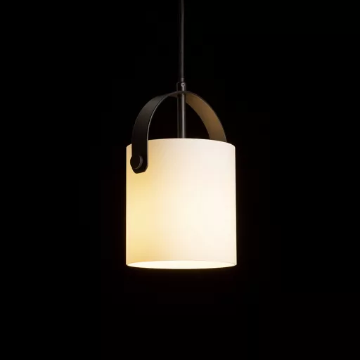 JULIETTA 16 závěsná opálové sklo/černá 230V LED E27 15W
