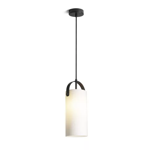 JULIETTA 31 závěsná opálové sklo/černá 230V LED E27 15W