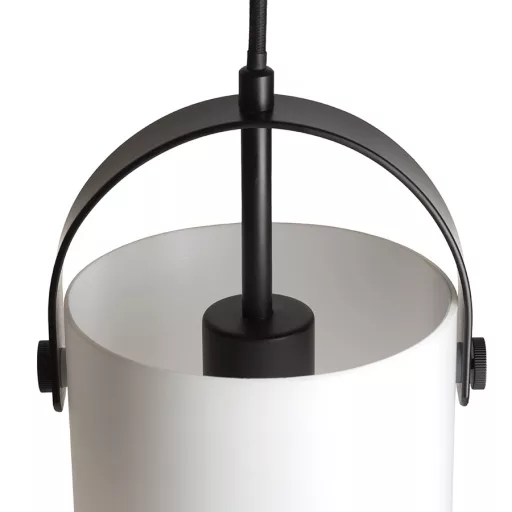 JULIETTA 31 závěsná opálové sklo/černá 230V LED E27 15W