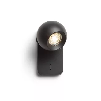 SIENA fali lámpa fekete  230V LED GU10 9W
