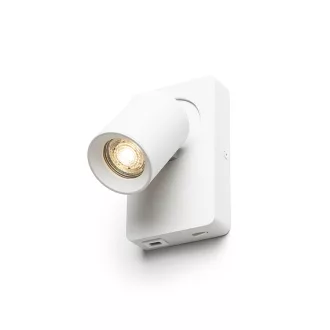 VOLTERA USB nástěnná bílá 230V LED GU10 9W