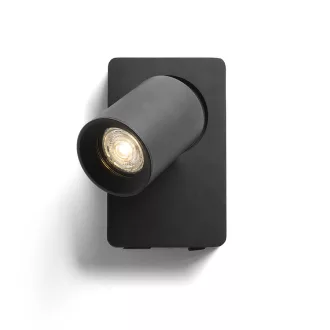 VOLTERA USB nástěnná černá 230V LED GU10 9W