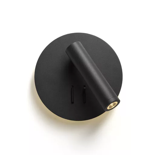 THALIA nástěnná černá satinovaný akryl 230V LED 6+3W 3000K