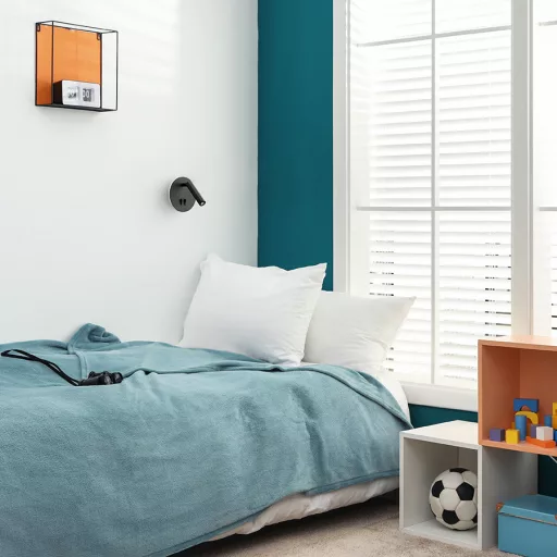 THALIA nástěnná černá satinovaný akryl 230V LED 6+3W 3000K