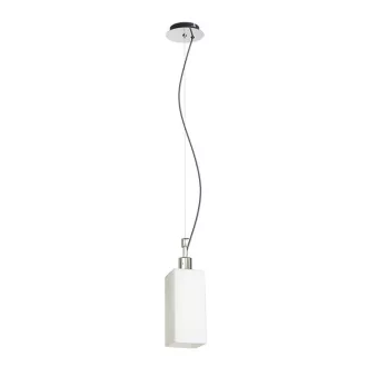 LIZ NEW závěsná opálové sklo/chrom 230V LED E27 15W