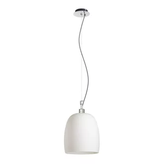   COROA NEW 28 závěsná opálové sklo/chrom 230V LED E27 15W