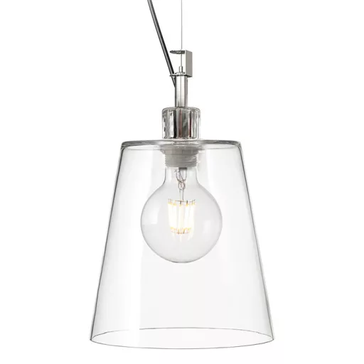 BABU NEW 22 závěsná čiré sklo/chrom 230V LED E27 15W
