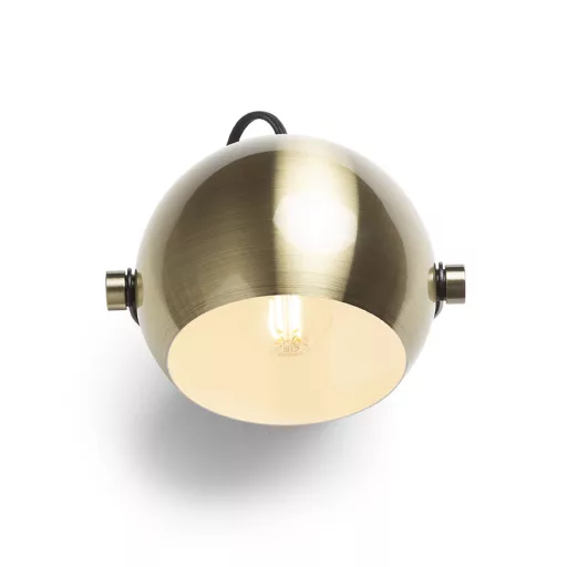 AGNETA přisazená česaná mosaz/černá 230V LED E27 11W